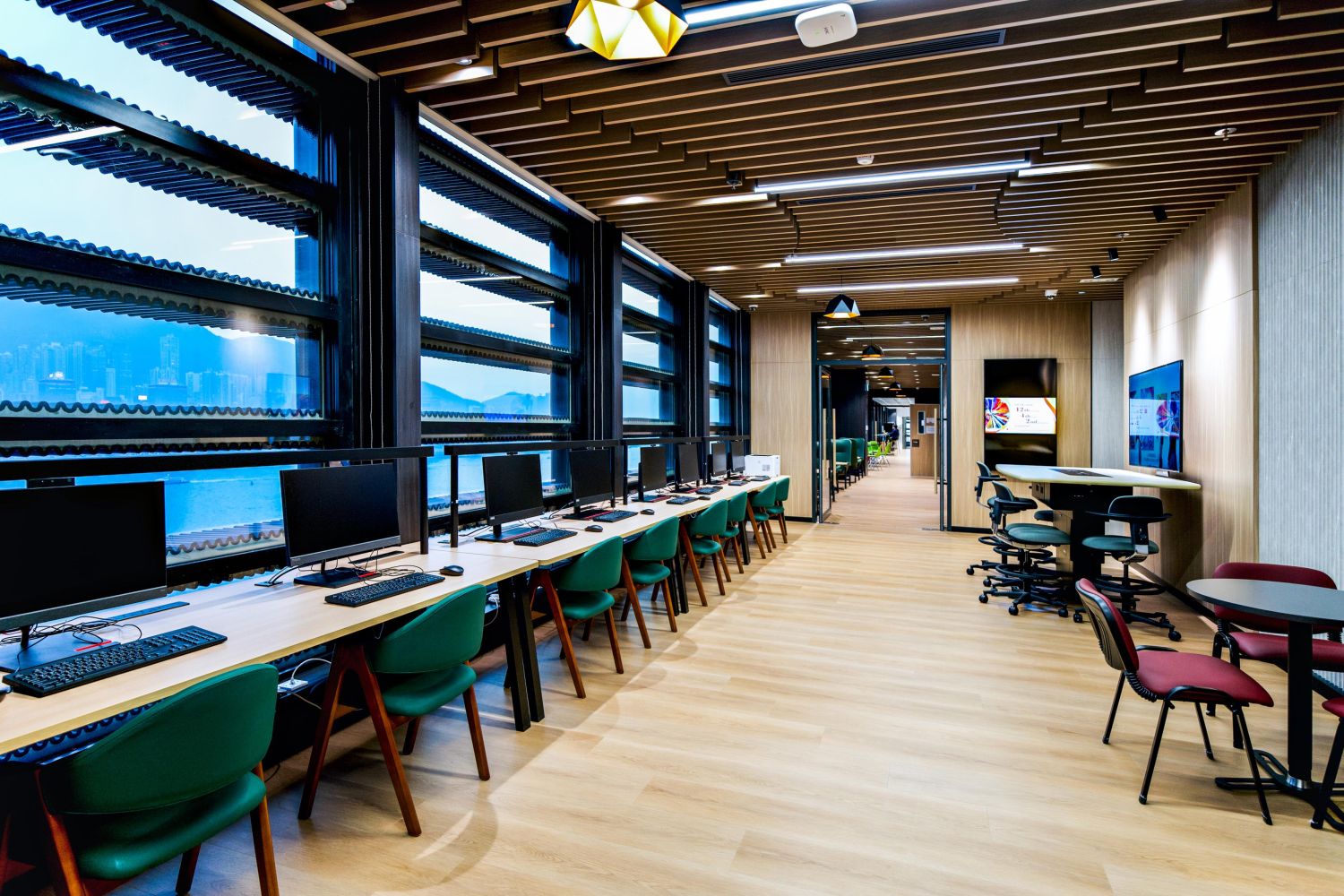 The new study centre occupies more than 9,000 square feet and features five interactive classrooms with flexible, multi-purpose collaboration spaces